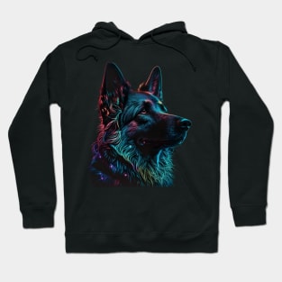 Neon German Shepard Hoodie